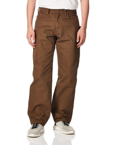 Dickies Relaxed Straight Fit Lightweight Duck Carpenter Jean - Brown