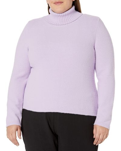 Calvin Klein Everyday Plush Turtle Neck Long Sleeve - Purple