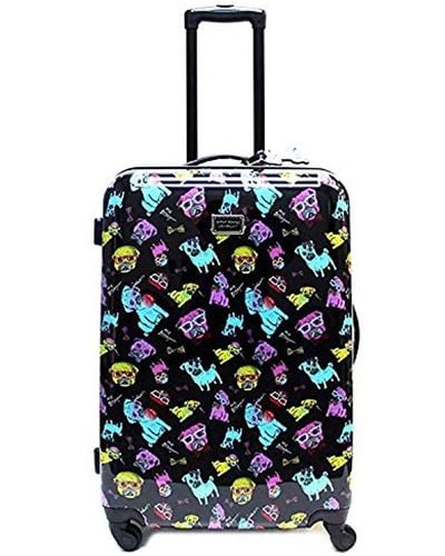 Betsey Johnson Pugz Hardside Suitcase 32 Inch - Black