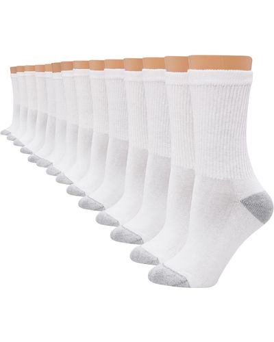 Hanes Value Crew Socks - White