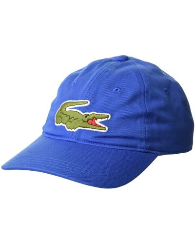 Lacoste Solid Big Croc Cap - Blue