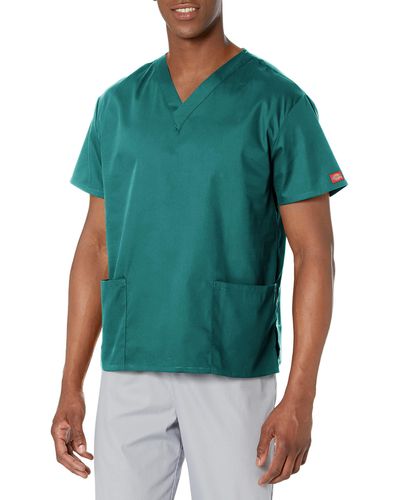 Dickies Plus Eds Signature Scrubs 86706 Missy Fit V-neck Top - Green