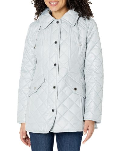 London Fog Diamond Quilted Jacket - Gray