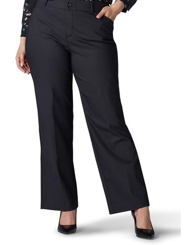Lee Jeans Plus Size Ultra Lux Comfort With Flex Motion Trouser Pant Black 18w Medium - Blue