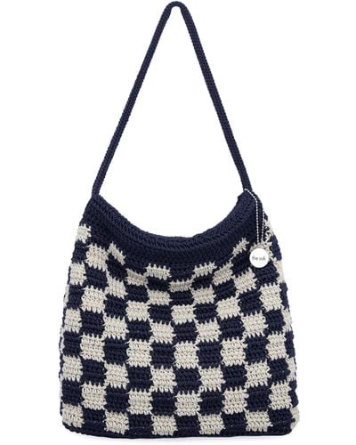 The Sak Ava Hobo Bag In Crochet - Blue