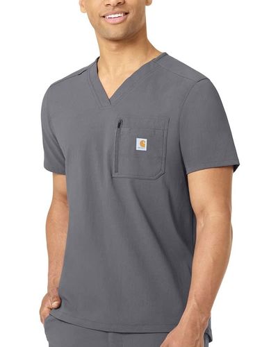 Carhartt Medical Modern Fit Tuck-in Scrub Top - Gray