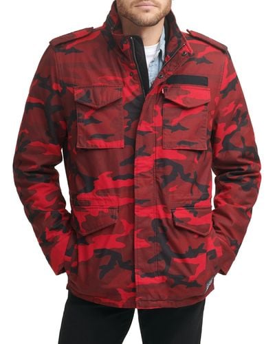 Levi's Sherpa Lined Field Coat - Red