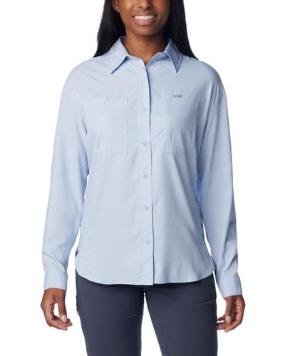 Columbia Silver Ridge Utilitytm Long Sleeve Shirt M - Blue