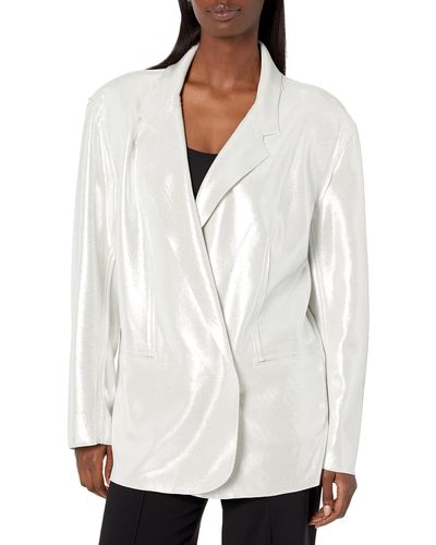 Norma Kamali Oversized Double Breasted Jacket - White