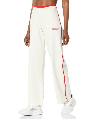 adidas Originals Straight Pants With Binding Details - White