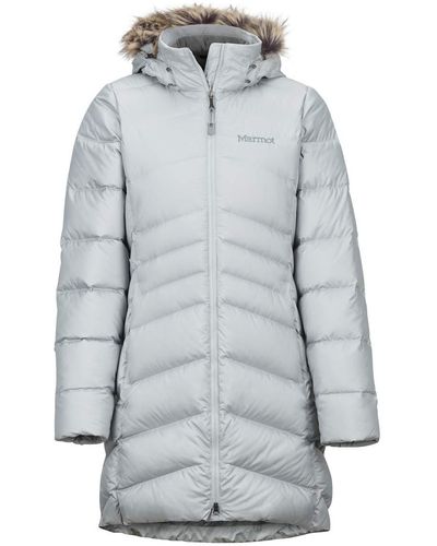 Marmot Montreal Mid-thigh Length Down Puffer Coat - Gray