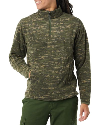 Amazon Essentials Quarter-zip Polar Fleece Jacket - Green