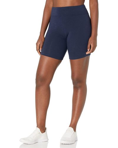 Jockey Womens 7" Bike Casual Shorts - Blue