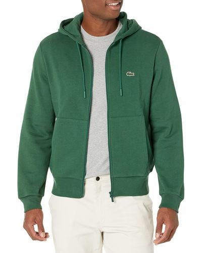 Lacoste Kangaroo Pocket Color-block Sweatshirt Core - Green