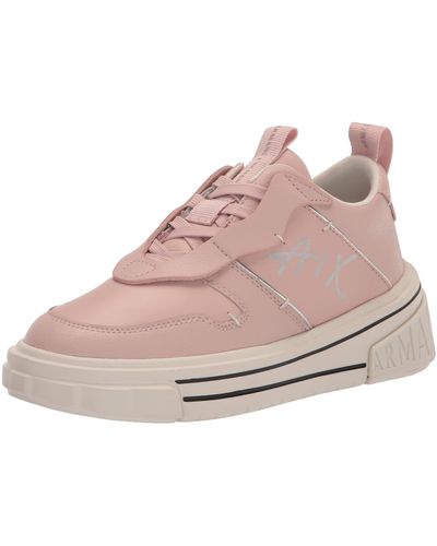 Emporio Armani A | X Armani Exchange Rock Sneakers - Pink