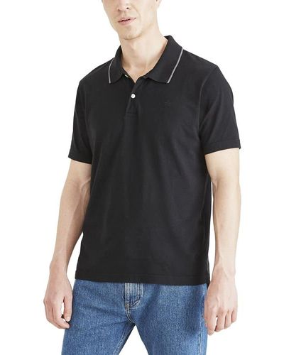 Dockers Size Fit Short Sleeve Perfect Performance Polo - Black