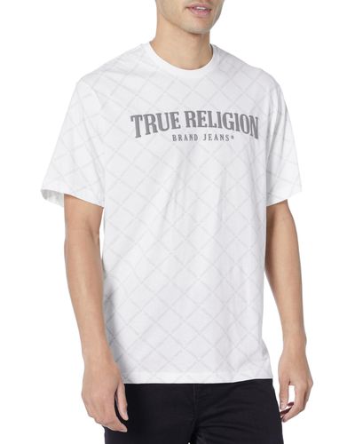 True Religion Relaxed Monogram Arch Tee - White