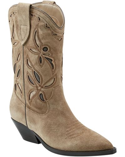 Marc Fisher Trista Western Boot - Brown