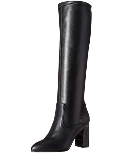 Franco Sarto S Katherine Pointed Toe Knee High Boots Black Stretch 9.5 M