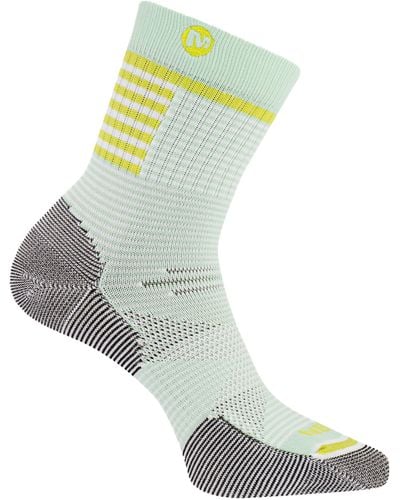 Merrell Adult's Trail Running Lightweight Socks- Anti-slip Heel And Breathable Mesh Zones - Green