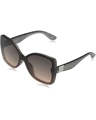 Jessica Simpson J5796 Glittered Butterfly Sunglasses With 100% Uv Protection. Glam Gifts For Her - Black