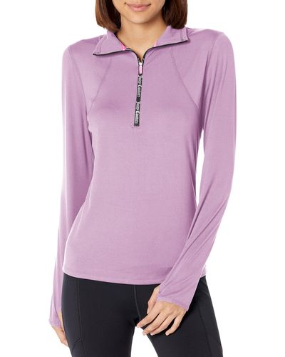 Juicy Couture Logo Half Zip Run Top - Purple