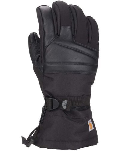 Carhartt Mens Snap Insulated Work Cold Weather Gloves - Black