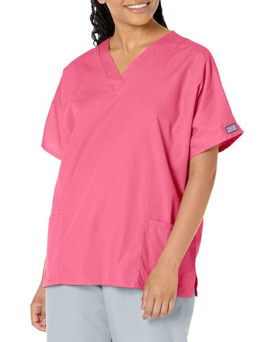 CHEROKEE V Neck Scrubs Shirt - Pink