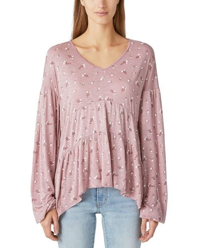 Lucky Brand Floral-print Tiered Tunic