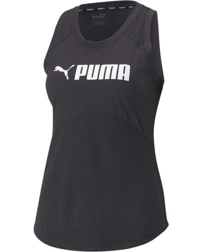 PUMA Fit Logo Training Tank Top Shirt - Black