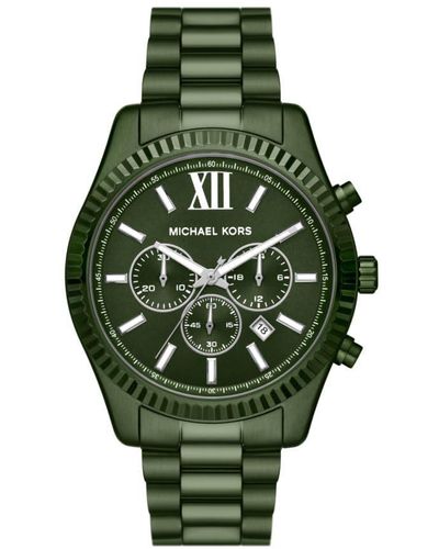 Michael Kors Lexington Chronograph Green Stainless Steel Watch