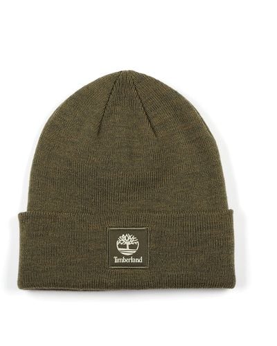 Timberland Cuffed Beanie With Tonal Patch - Green