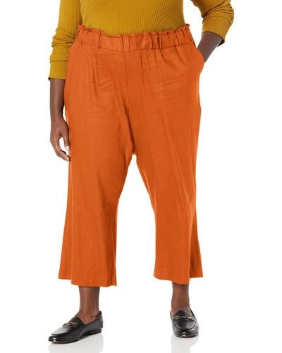 Calvin Klein Plus Size Sportswear Everyday Band Lux Stretch Pants - Orange