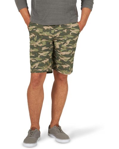 Lee Jeans Extreme Motion Relaxed Fit Utility Flat Front Short - Verde