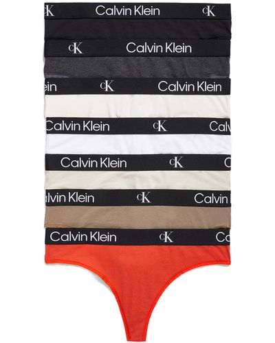 Calvin Klein 1996 Cotton Modern Thong Panties - Black