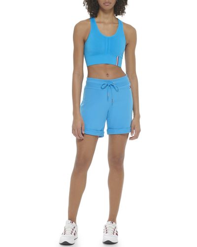Tommy Hilfiger Drawcord Waist Cuffed Comfortable French Terry Short - Blue