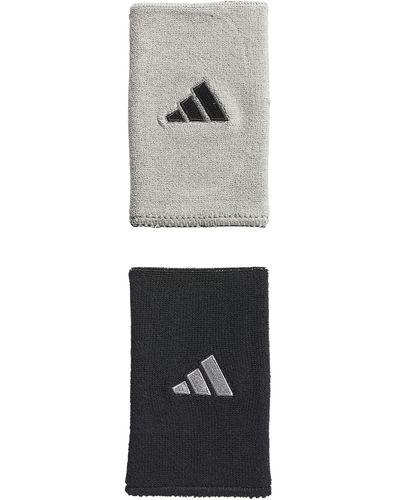 adidas Interval Large Reversible Wristband - Gray