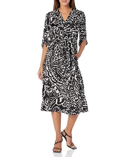 NIC+ZOE Nic+zoe Onyx Stamp Dress - Black