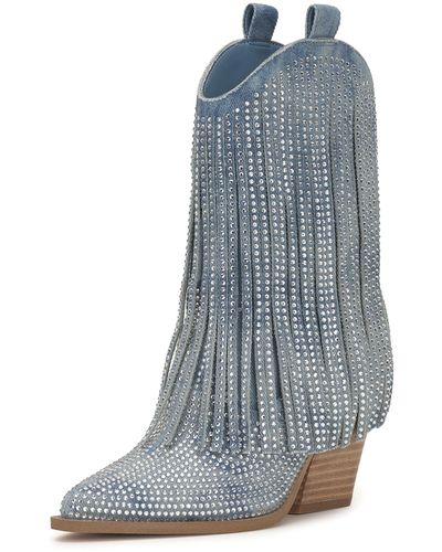 Jessica Simpson Paredisa Fringe Bootie Fashion Boot - Gray