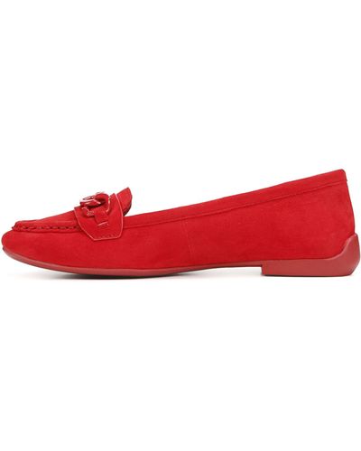 Franco Sarto S Farah Slip On Casual Loafer Flats Cherry Red Suede 9.5 M
