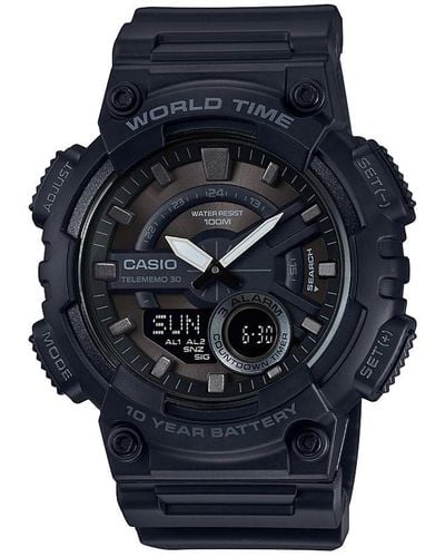 G-Shock Aeq-110w-1bvcf Classic Analog-digital Display Quartz Black Watch