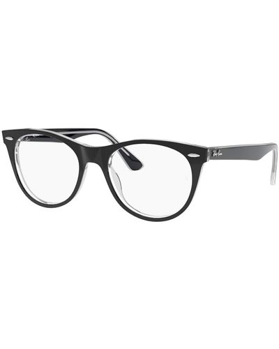 Ray-Ban Rx2185vf Asian Fit Square Prescription Eyeglass Frames - Black