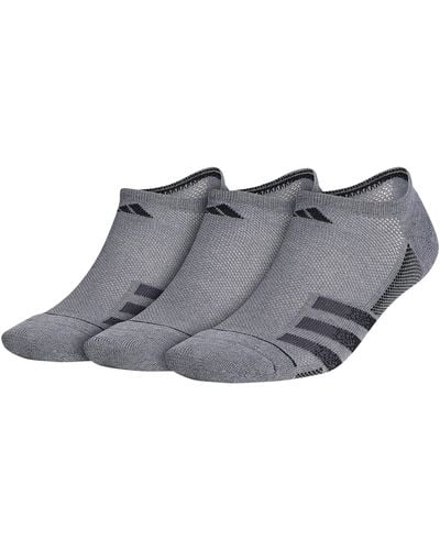 adidas Superlite Stripe No-show Socks 3 Pairs - Gray