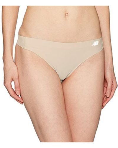 New Balance Hybrid Soft Jersey Mesh Panels Thong Underwear - Brown