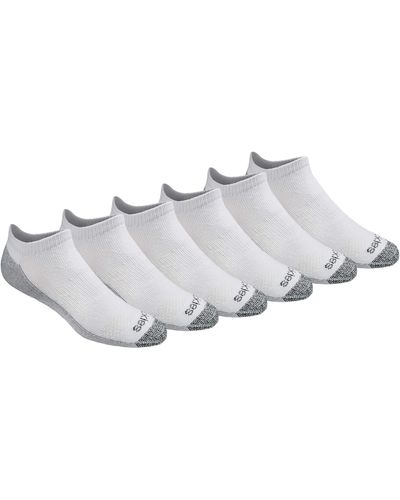 Dickies Dri-tech Moisture Control 6-pack Low Cut Socks, White, Shoe Size: 6-12 Size: 10-13
