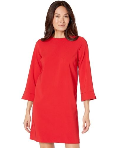 Tommy Hilfiger Adaptive Logo Stripe Shift Dress With Magnetic Closure - Red
