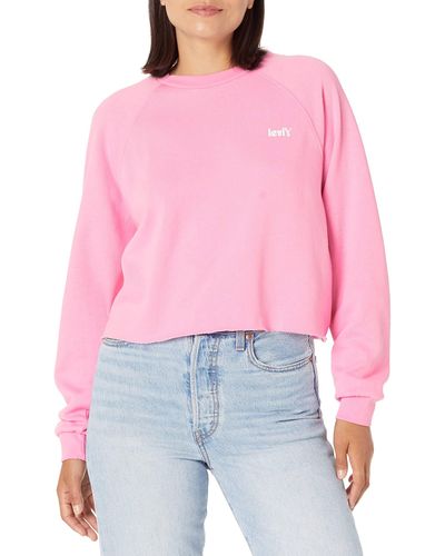 Levi's Laundy Day Raglan Crewneck Sweatshirt - Pink