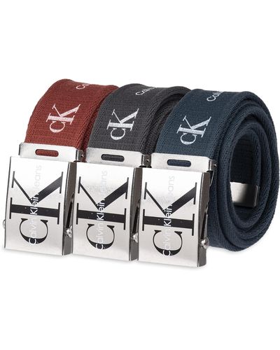Calvin Klein 3 Pack Web Belt Set - Multicolour
