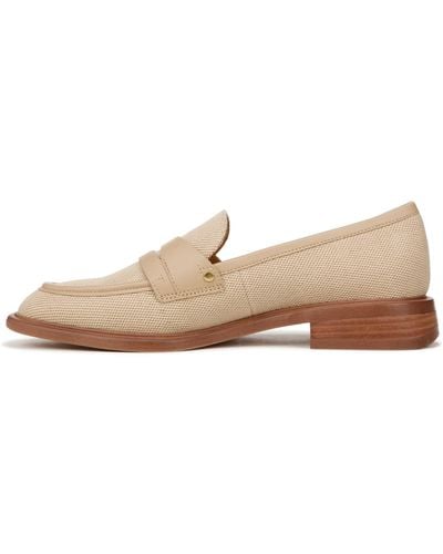Franco Sarto S Edith Slip On Loafers Natural Beige Fabric 10 W - White