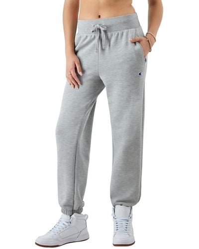 Champion , Powerblend Fleece Sweatpants, Comfortable Sweatpants For , 27", Oxford Gray C-patch Logo, X-small